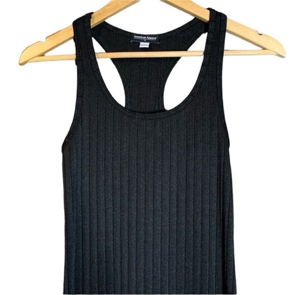 American Apparel black ribbed halter midi dress. Size xs. - Picture 3 of 6